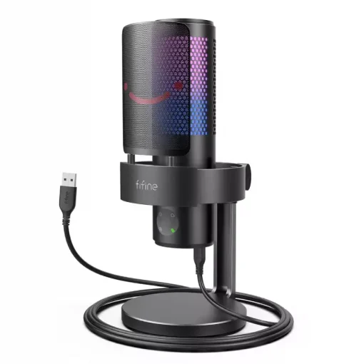 FIFINE A9 Podcast RGB Microphone Mic Studio Usb Condenser-Detail1