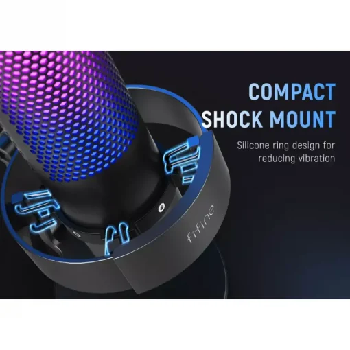 FIFINE A9 Podcast RGB Microphone Mic Studio Usb Condenser-Detail5