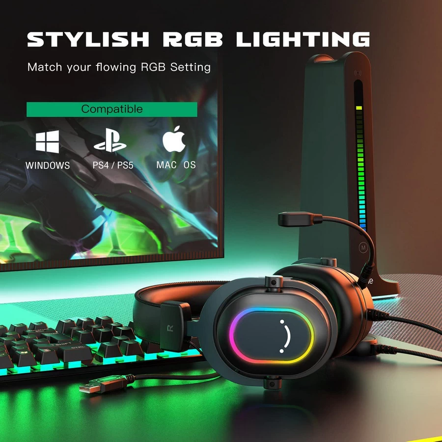 FIFINE H6 USB Headset USB Dynamic RGB Gaming Headphone-Detail2