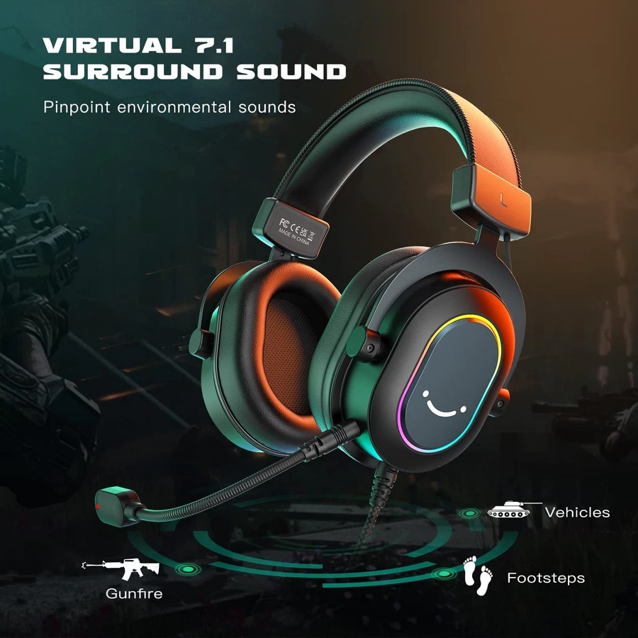 FIFINE H6 USB Headset USB Dynamic RGB Gaming Headphone-Detail3