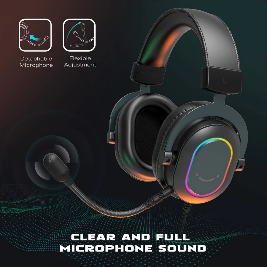 FIFINE H6 USB Headset USB Dynamic RGB Gaming Headphone-Detail5