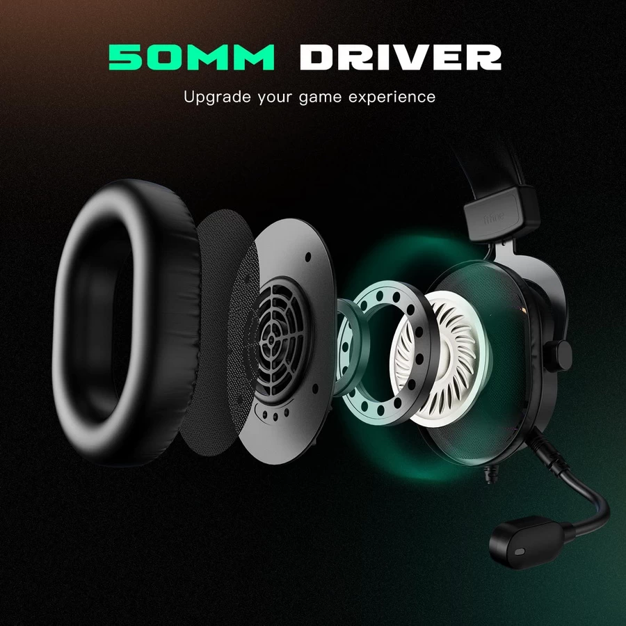 FIFINE H6 USB Headset USB Dynamic RGB Gaming Headphone-Detail7