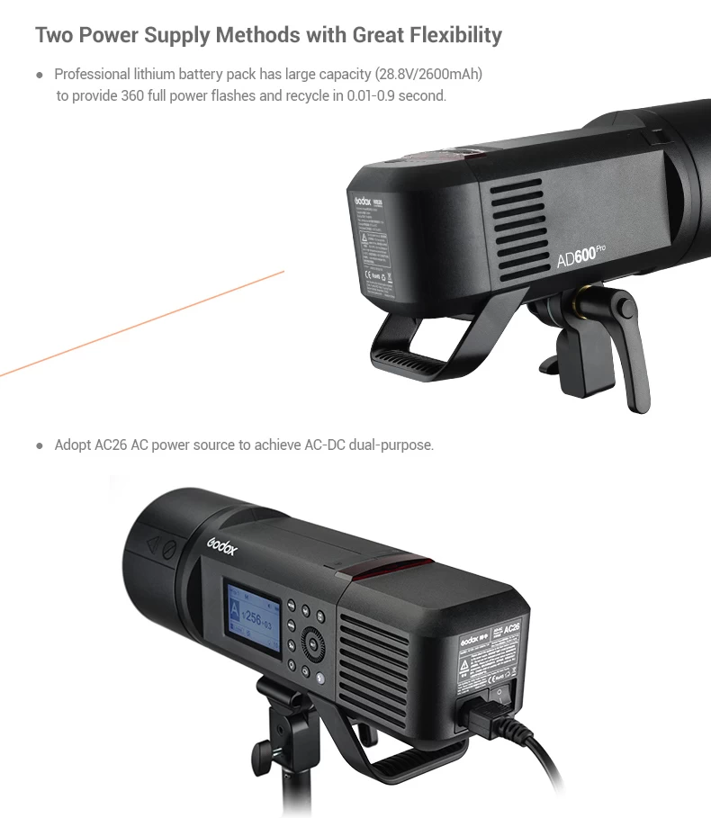 Godox AD600Pro Witstro Manual All-In-One Outdoor Flash-Des6