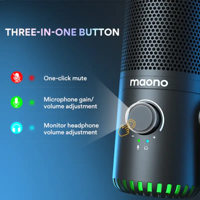 Maono DM30 RGB Programmable USB Condenser Microphone-Detail6