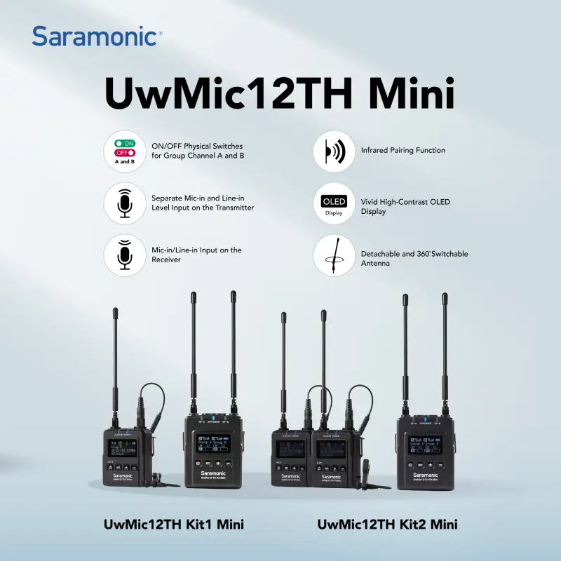 Saramonic UwMic12TH Mini Wireless Microphone-Detail1