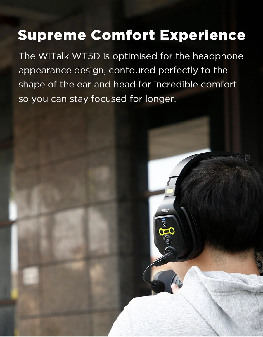 Saramonic WiTalk WT5D-WT5S-Full-Duplex Wireless Intercom Headset System-Des10