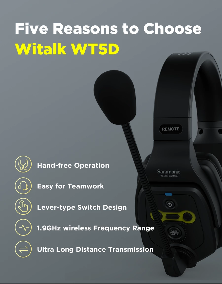 Saramonic WiTalk WT5D-WT5S-Full-Duplex Wireless Intercom Headset System-Des2