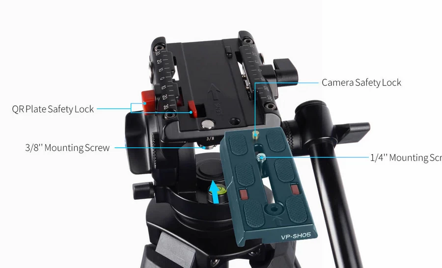 Sirui SH05 Video Tripod Kit-Des10