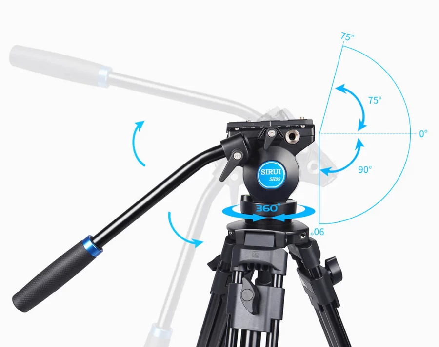 Sirui SH05 Video Tripod Kit-Des8