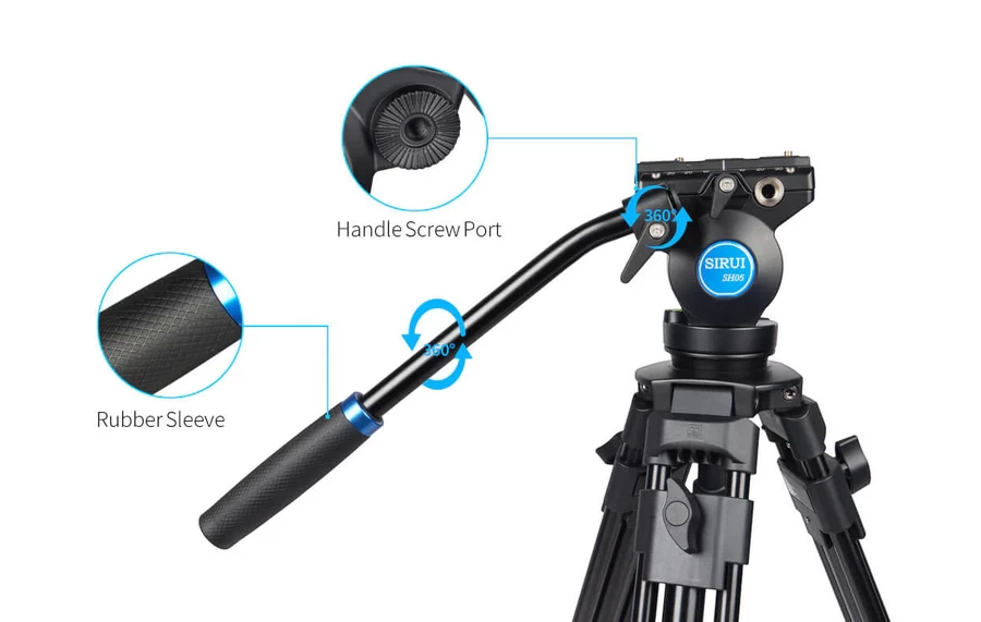 Sirui SH05 Video Tripod Kit-Des9