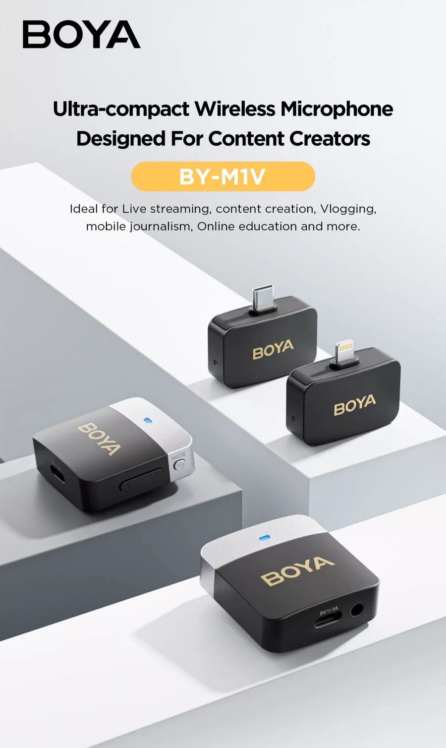 Boya BY-M1V 2.4 GHz Wireless Microphone-Des1