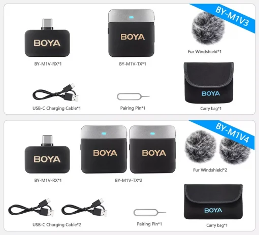 Boya BY-M1V4 / BY-M1V3 For (Type C) Wireless Microphone