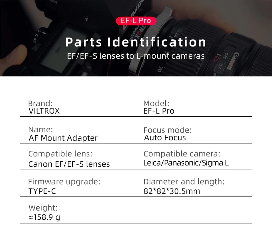 Viltrox EF-L Pro Lens Adapter-Des14