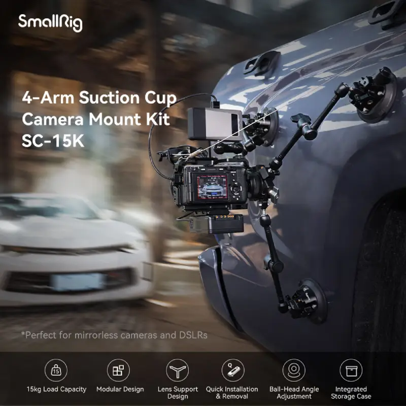 SmallRig 3565 4-Arm Suction Cup Camera Mount Kit SC-15K-Detail10