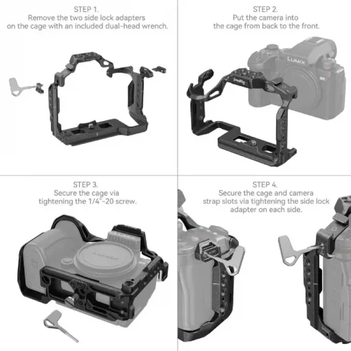 SmallRig 4023 Black Mamba Cage for Panasonic LUMIX S5 II & S5 IIX-Detail4