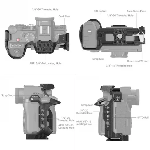 SmallRig 4023 Black Mamba Cage for Panasonic LUMIX S5 II & S5 IIX-Detail5