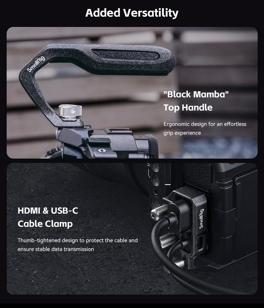 SmallRig 4023 Black Mamba Cage for Panasonic LUMIX S5 II & S5 IIX-Des7