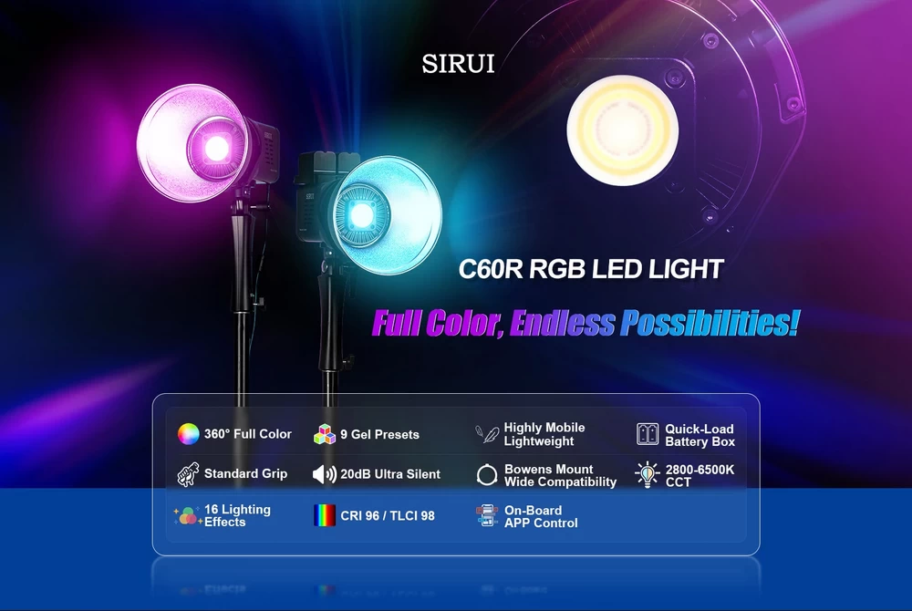 Sirui C60R RGB LED Monolight-Des1