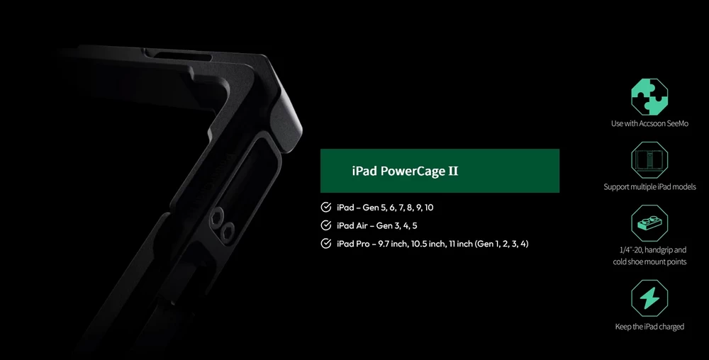 Accsoon iPad Power Cage II-Des2