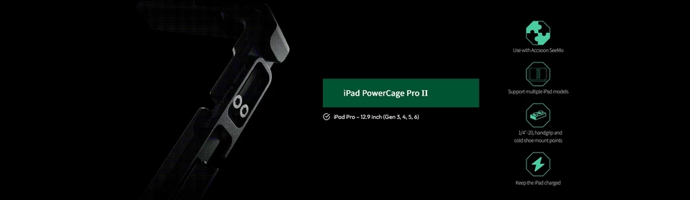 Accsoon ipad Power Cage Pro II-Des2
