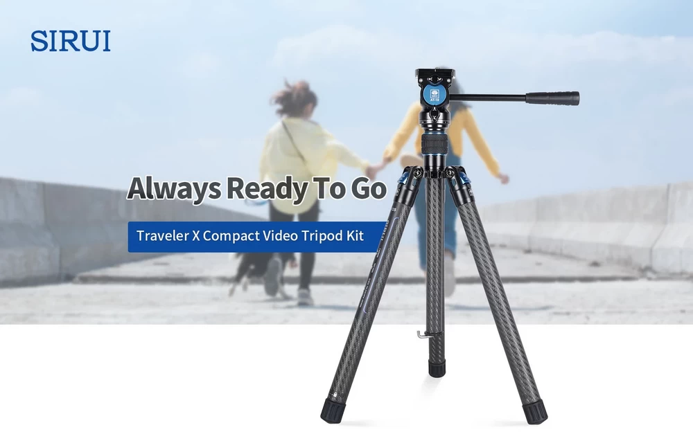 Sirui AT-125+AT-10 Panoramic Video Head Carbon Fiber Tripod Kit-Des1