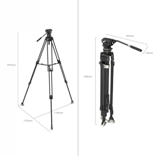 SmallRig 3989 FreeBlazer Heavy-Duty Carbon Fiber Tripod Kit AD-100 - Image 9