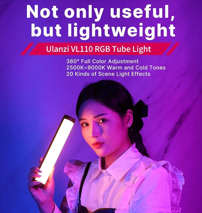 Ulanzi VL110 Magnetic RGB Tube Light 24cm-Des1