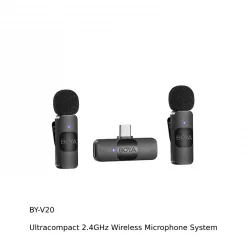 Boya BY-V10,V20 Ultracompact 2.4GHz Wireless Microphone System-Detail5