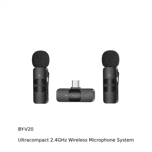 Boya BY-V10,V20 Ultracompact 2.4GHz Wireless Microphone System-Detail6