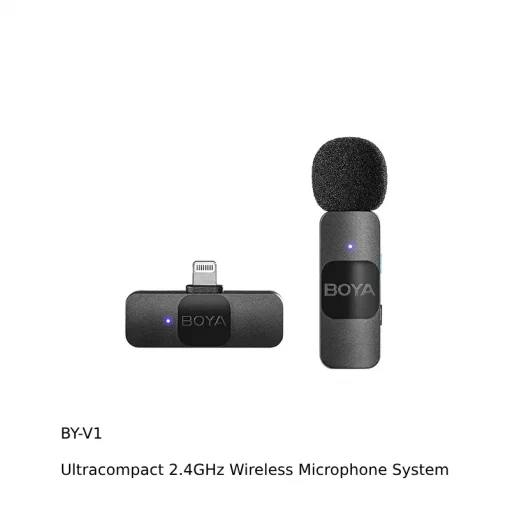 Boya BY-V1,V2 Ultracompact 2.4GHz Wireless Microphone System-Detail1
