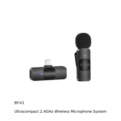 Boya BY-V1,V2 Ultracompact 2.4GHz Wireless Microphone System-Detail2