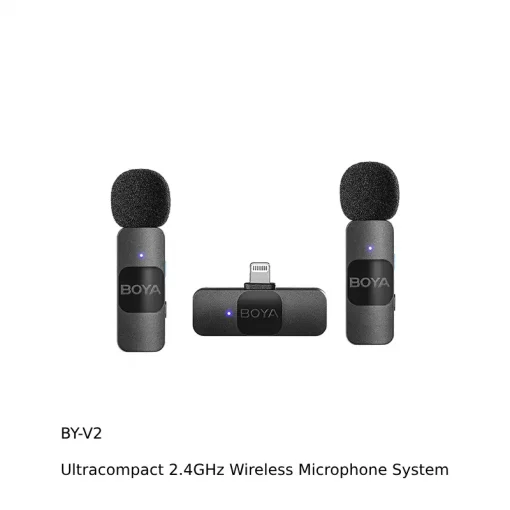 Boya BY-V1,V2 Ultracompact 2.4GHz Wireless Microphone System-Detail5