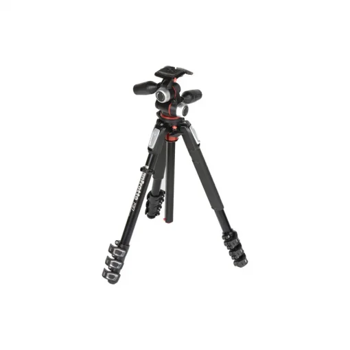 Manfrotto 190X PRO4–3 Way Head Aluminum Tripod Kit - Image 2