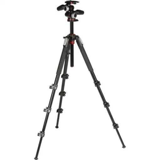 Manfrotto 190X PRO4–3 Way Head Aluminum Tripod Kit
