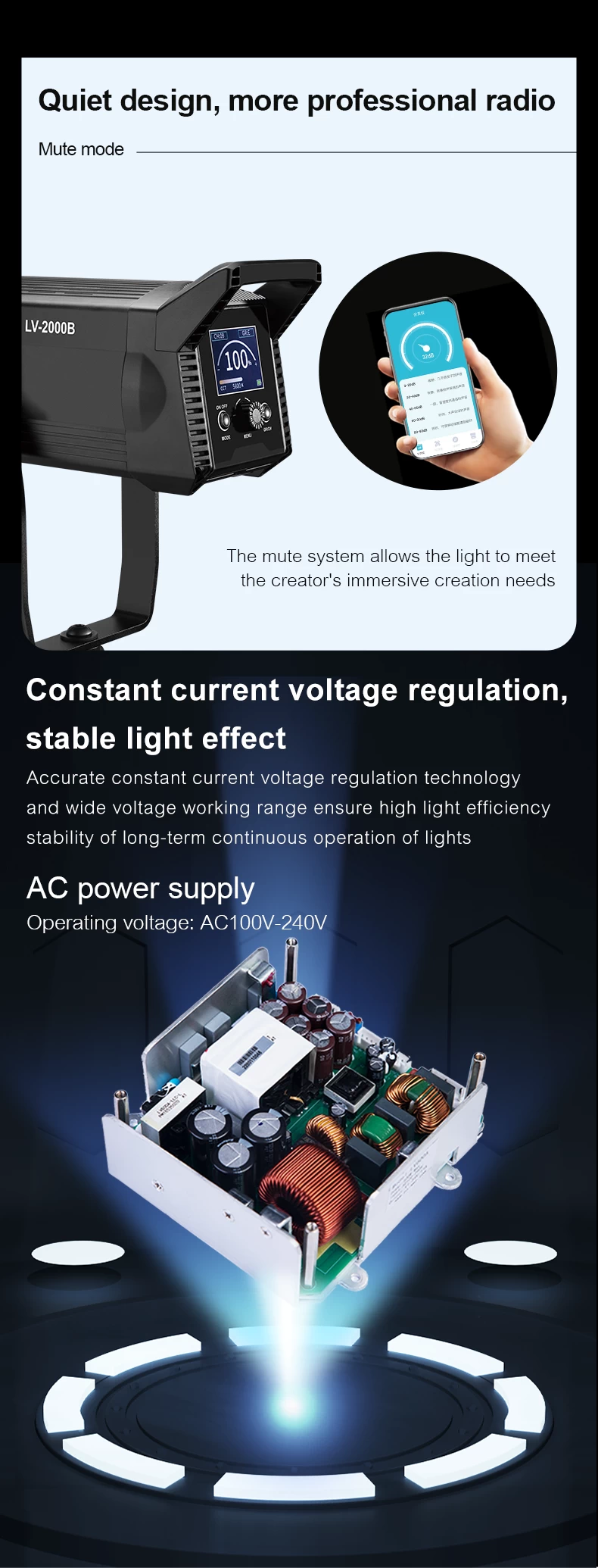 NiceFoto LV-1500B LED Video Light-Des6