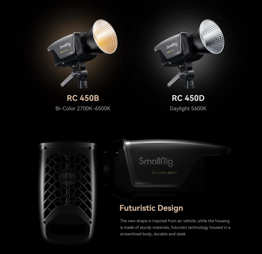 SmallRig RC450B,RC450D COB LED Video Light(US)-Des2