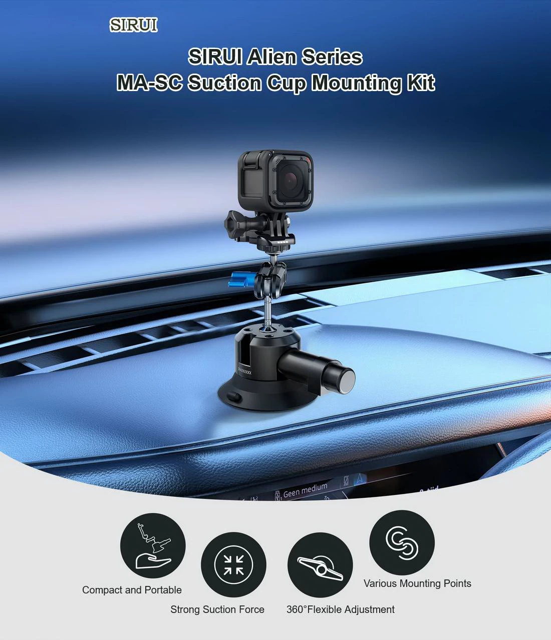 Sirui Alien Series Suction Cup Mounting Kit-Des1