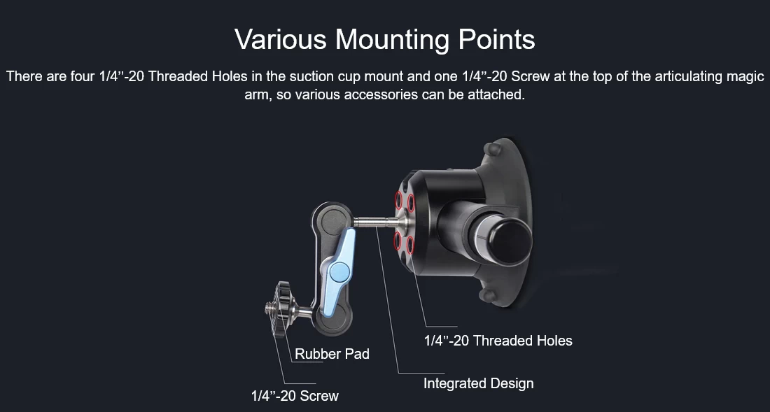 Sirui Alien Series Suction Cup Mounting Kit-Des9