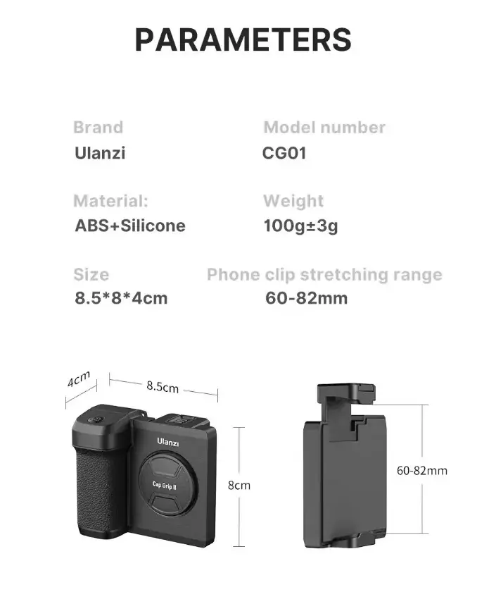 Ulanzi CG01 Bluetooth Smartphone CapGrip II-Des7