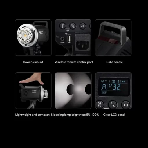 Godox Flash MS200V 200W 5800K Bowen Mount - Image 7