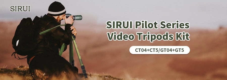 Sirui CT04+CT5,GT04+GT05 Pilot Series Video Tripod Kit-Des1