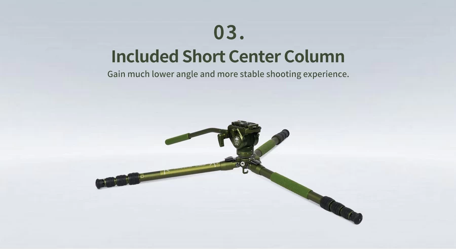 Sirui CT04+CT5,GT04+GT05 Pilot Series Video Tripod Kit-Des10