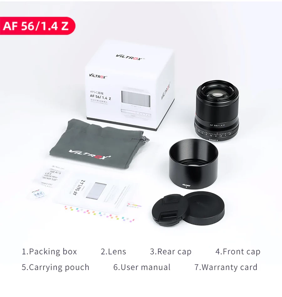 Viltrox AF 56mm f1.4 Z Lens-Des14