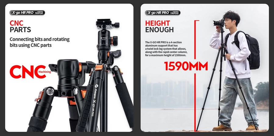 Fotopro X-GO HR PRO Tripod Kit-Des5