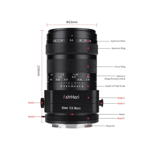 AstrHori MF 85mm f/2.8 Macro & Tilt Lens - Image 3