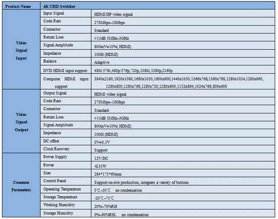 DeviceWell UHS7108 8-CH 4K60 UHD Switcher-Des15