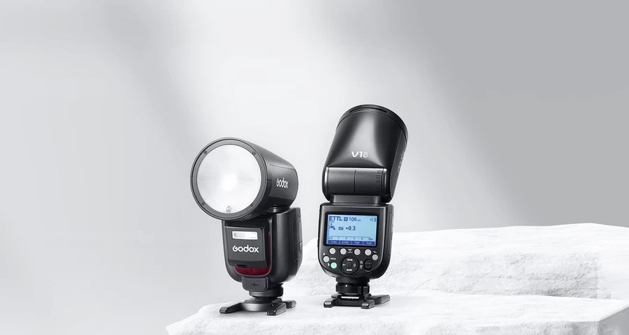 Godox V1Pro TTL Li-ion Round Head Camera Flash-Des1