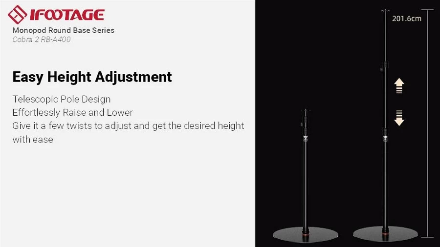 iFootage Cobra 2 Round Base Monopod-Des6