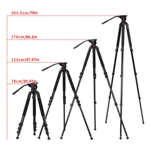 Miliboo MTT702B Professional Carbon Fiber Tripod with MYT803 Fluid Head - Image 3