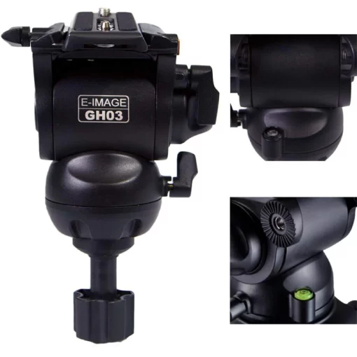 E-IMAGE EG-03AB with GH03 Head Ground Spreader Tripod - Image 6